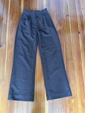 Wide Leg High Waist Brown Trousers